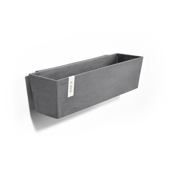 Manhattan Large Rectangle Wall Planter - 21.75 in x 6.75 in x 6 in - Grey - Grey,21.75 in x 6.75 in x 6 in