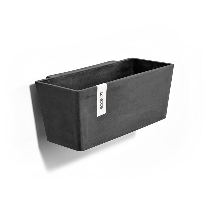 Manhattan Medium Rectangle Wall Planter - 13.75 in x 6.75 in x 6 in - Dark Grey - Dark Grey,13.75 in x 6.75 in x 6 in