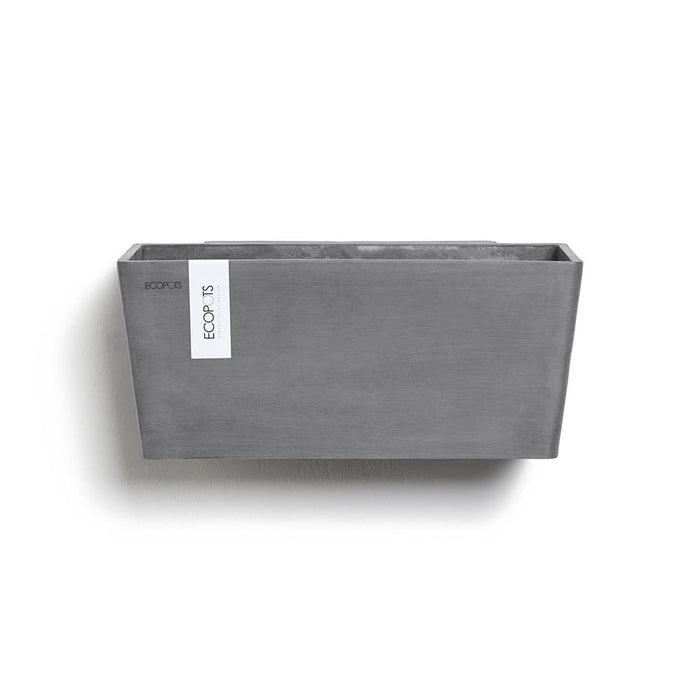 Manhattan Medium Rectangle Wall Planter - 13.75 in x 6.75 in x 6 in - Grey - Grey,13.75 in x 6.75 in x 6 in