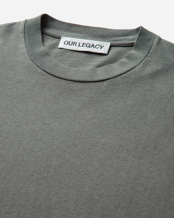 Our Legacy Box T-Shirt Worn Olive Legacy Jersey T-Shirts Shortsleeve M2266BW 001