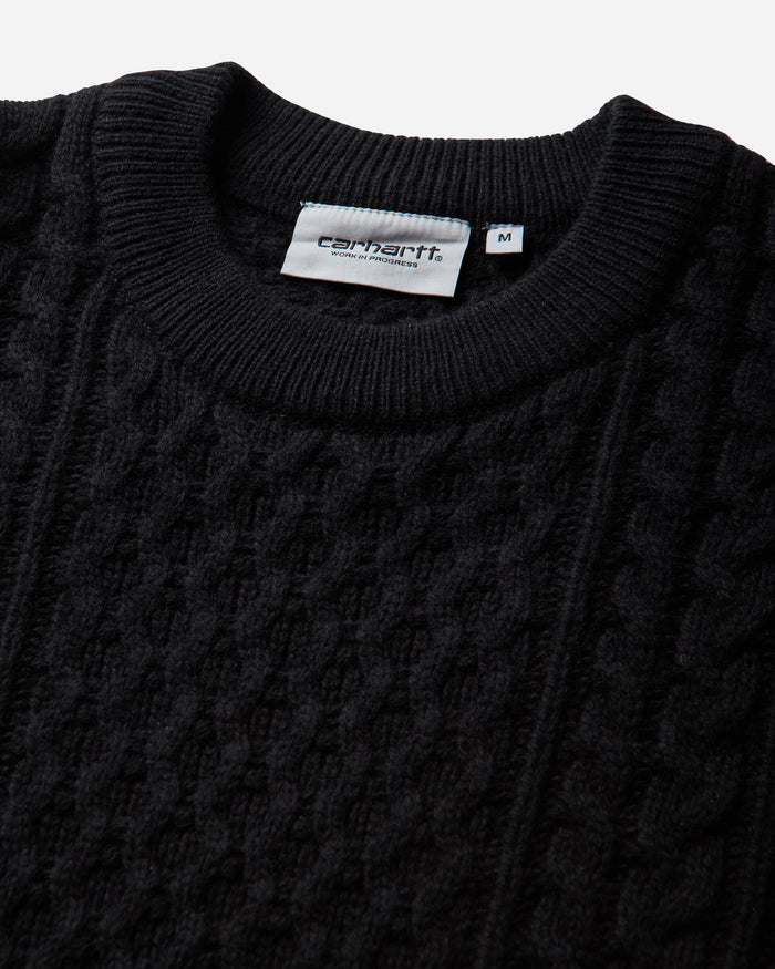 Carhartt WIP Caster Knit Sweater Black Sweatshirts Crewneck I037034 89XX