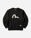 Evisu Ht Seagull Emb Sweatshirt Black Sweatshirts Fleece 2ESHTM6SW1064 BLKX