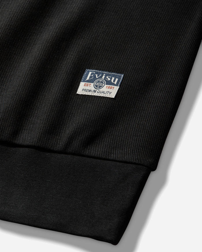 Evisu Ht Seagull Emb Sweatshirt Black Sweatshirts Fleece 2ESHTM6SW1064 BLKX