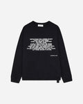 OAMC Peacemaker Crewneck  Stencil Print Black Sweatshirts Crewneck PCM3ON01DFT001099 BLACK
