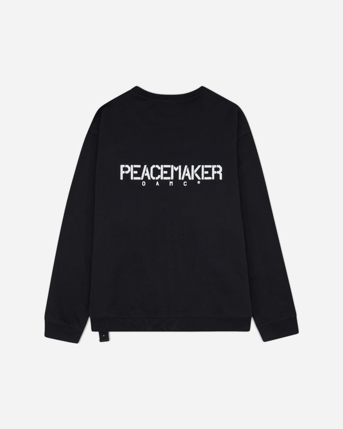 OAMC Peacemaker Crewneck  Stencil Print Black Sweatshirts Crewneck PCM3ON01DFT001099 BLACK