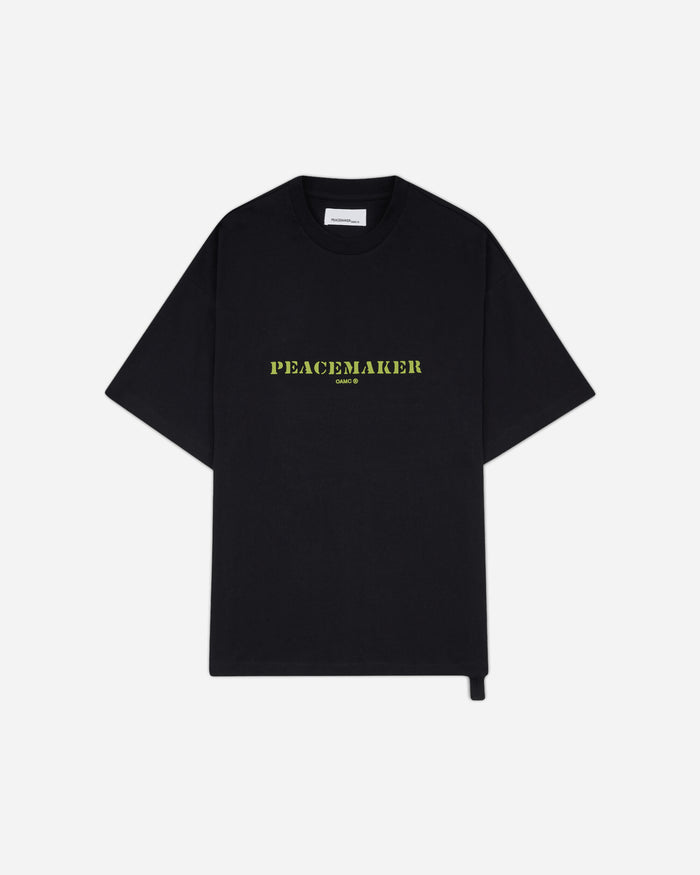 OAMC Peacemaker Oversize Tee  Stencil Print Black T-Shirts Top PCM3OT02DJE002099 BLACK