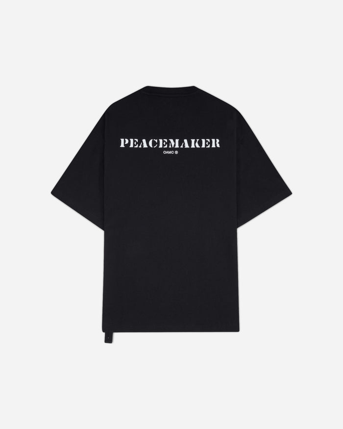 OAMC Peacemaker Pocket Tee  Stencil Print Black T-Shirts Top PCM3OT03DJE001099 BLACK