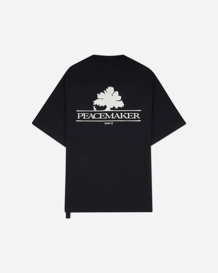 OAMC Peacemaker Oversize Tee  Tree Over Print Black T-Shirts Top PCM3OT02MJE001099 BLACK