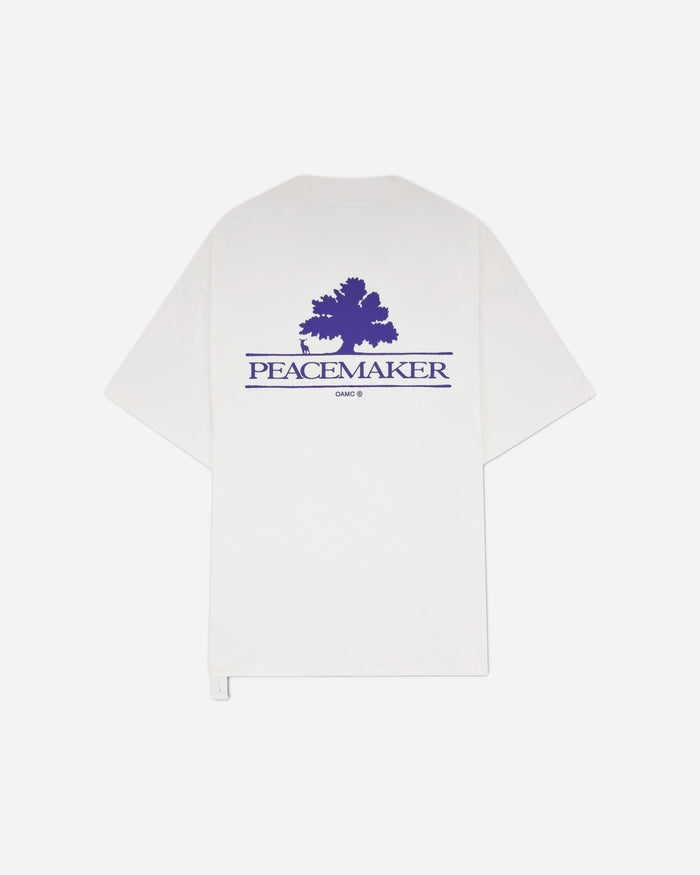 OAMC Peacemaker Oversize Tee  Tree Over Print White T-Shirts Top PCM3OT02MJE001001 WHITE