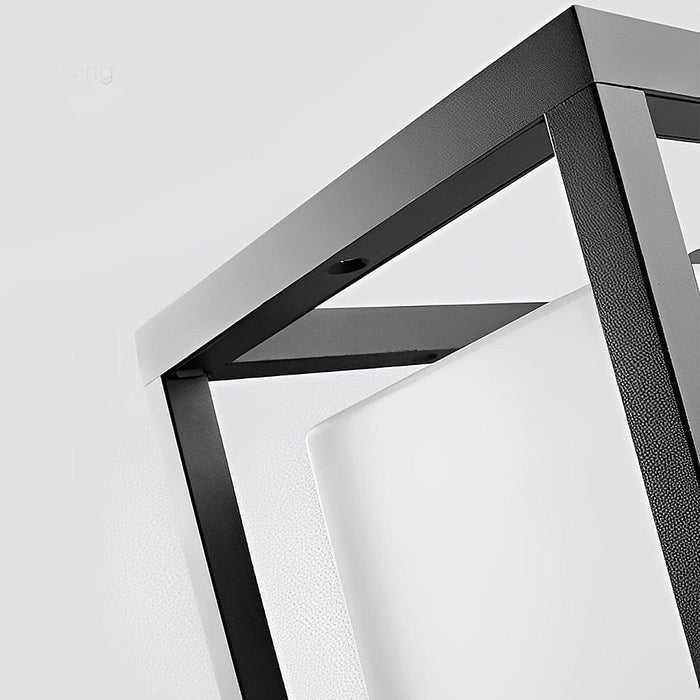 Modern Aluminum Acrylic Outdoor Pillar Light Black Solar or Hardwired IP54 3 Color Temperature 10 Hour 2 Sizes | NordaLight