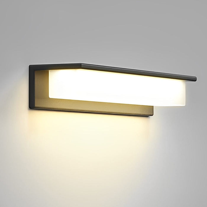 Modern Aluminum PC Outdoor Wall Sconce Black Solar or Hardwired IP54 CRI80 22000mAh 3 Widths Balcony Garden | NordaLight