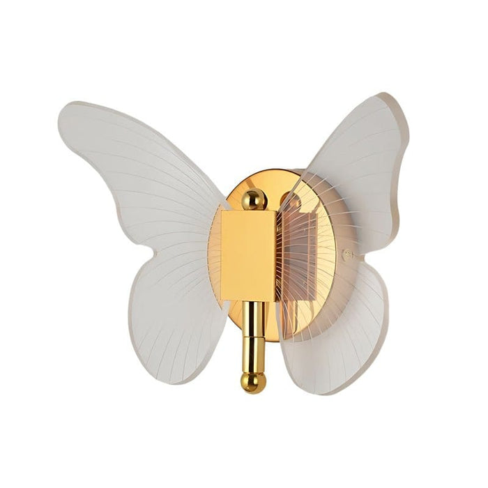 Modern Butterfly Wall Sconce – Gold LED 3-Step Dimming Decorative Wall Light | NordaLight