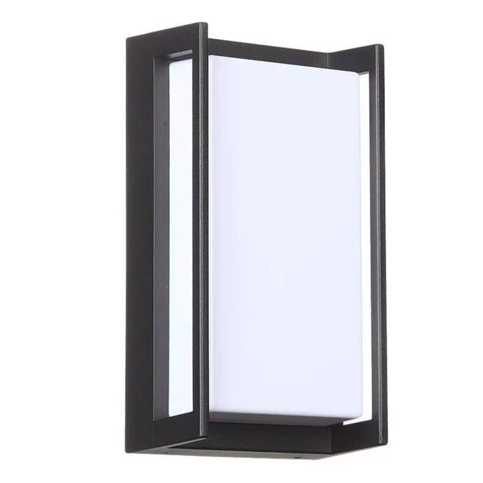 Modern Geometric Aluminum Alloy PC Outdoor Wall Sconce Black IP65 12W 2 Color Temperatures Balcony Villa | NordaLight