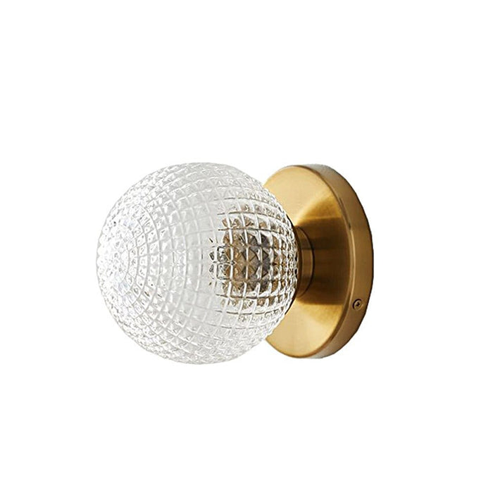 Modern Glass Ball Wall Sconce – Brass Copper Globe 3-Step Dimming Wall Light Fixture | NordaLight