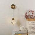 Modern Glass Wall Sconce Gold G9 Minimalist Bedroom Living Room | NordaLight