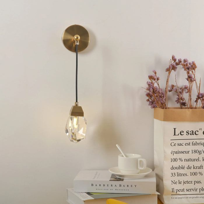 Modern Glass Wall Sconce Gold G9 Minimalist Bedroom Living Room | NordaLight