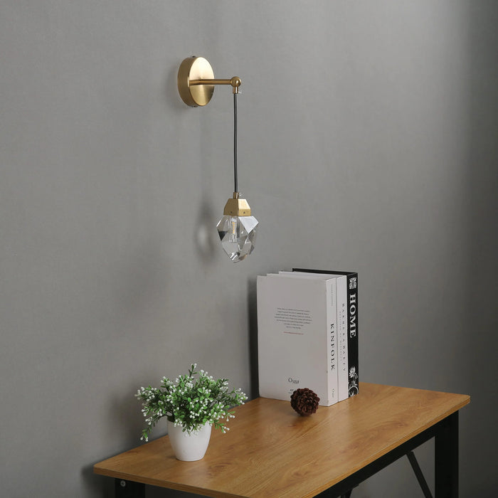 Modern Glass Wall Sconce Gold G9 Minimalist Bedroom Living Room | NordaLight