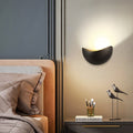 Modern Half Moon LED Wall Sconce Indoor Outdoor Uplight Waterproof Hallway Bedroom Black White | NordaLight