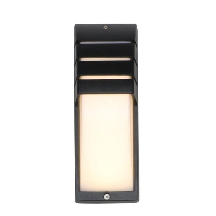 Modern LED Outdoor Wall Sconce Aluminum Acrylic Double Layer IP65 9W 85-265V Motion Sensor Black Balcony Terrace | NordaLight