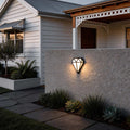 Modern LED Outdoor Wall Sconce Diamond Shape Aluminum Acrylic IP54 18W 3200K Black 13 Inch | NordaLight