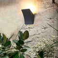 Modern LED Outdoor Wall Sconce Die-Cast Aluminum Glass Unique Angle 12W IP65 Black 1-Light 2-Light | NordaLight