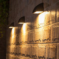 Modern LED Outdoor Wall Sconce OSRAM Chip IP65 Military Grade 8W 3000K Semicircle Triangle Black CRI80 | NordaLight