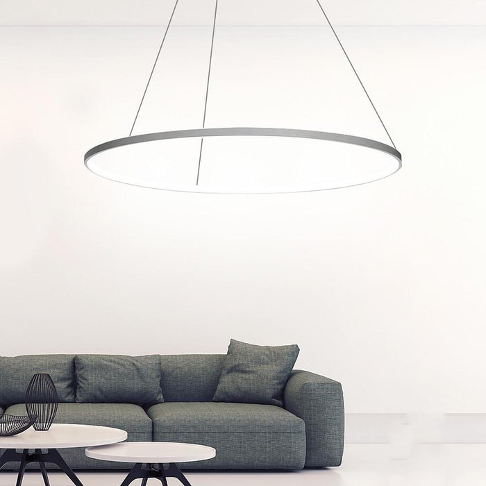 Modern LED Ring Chandelier Aluminium Acrylic Dimmable 3000K–6000K Remote Black Coffee Gold White 3 Sizes | NordaLight
