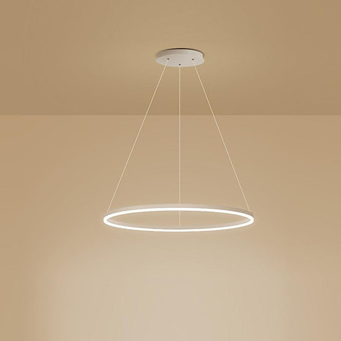Modern LED Ring Chandelier Aluminium Acrylic Dimmable 3000K–6000K Remote Black Coffee Gold White 3 Sizes | NordaLight