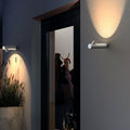 Modern Slim Outdoor Wall Uplight Cylinder LED 2W White Gray IP65 | NordaLight