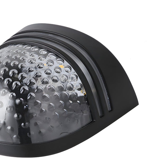 Modern Solar Outdoor Wall Sconce ABS PS Black Dual Mode Constant Breathing IP54 2800K Courtyard Balcony | NordaLight