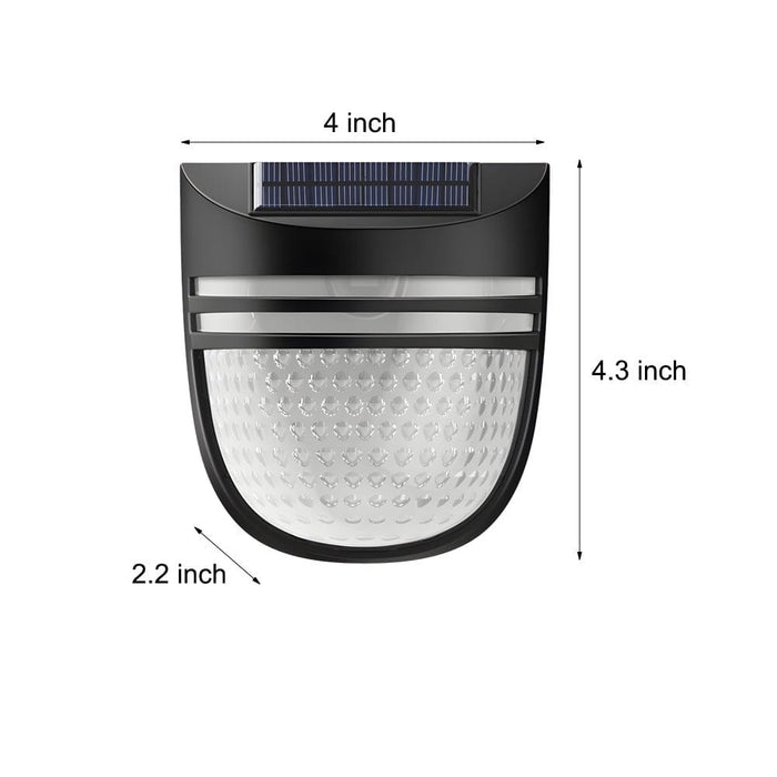 Modern Solar Outdoor Wall Sconce ABS PS Black Dual Mode Constant Breathing IP54 2800K Courtyard Balcony | NordaLight