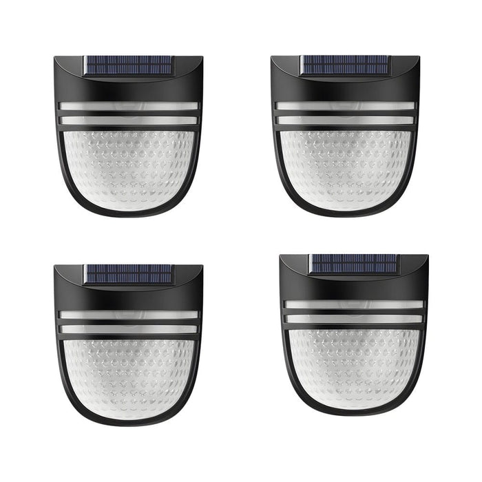 Modern Solar Outdoor Wall Sconce ABS PS Black Dual Mode Constant Breathing IP54 2800K Courtyard Balcony | NordaLight