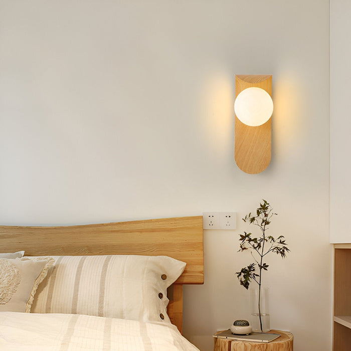 Modern Wood Wall Sconce Nordic Minimalist Indoor Wall Light Bedroom Living Room | NordaLight