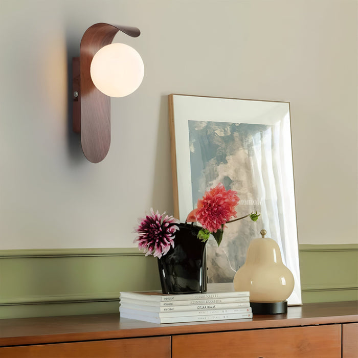 Modern Wood Wall Sconce Nordic Minimalist Indoor Wall Light Bedroom Living Room | NordaLight