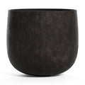COSAPOTS Mondo Round Fiberglass Planter – Lightweight Indoor/Outdoor Plant Pot, Frost & Weather Resistant, Handmade Modern Decorative Planter – 10.8" X 10.8" X 9.6" – Brown Stone - Brown Stone,10.8 in diam. x 9.6 in