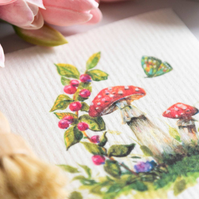 Mushroom Dishcloth Amanita Muscaria Reusable Dishcloth