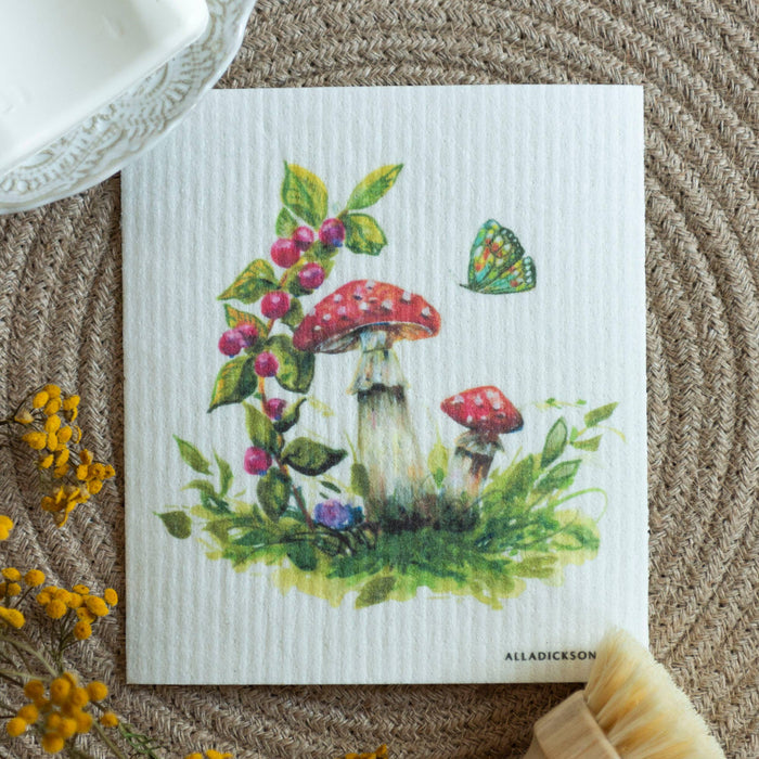 Mushroom Dishcloth Amanita Muscaria Reusable Dishcloth