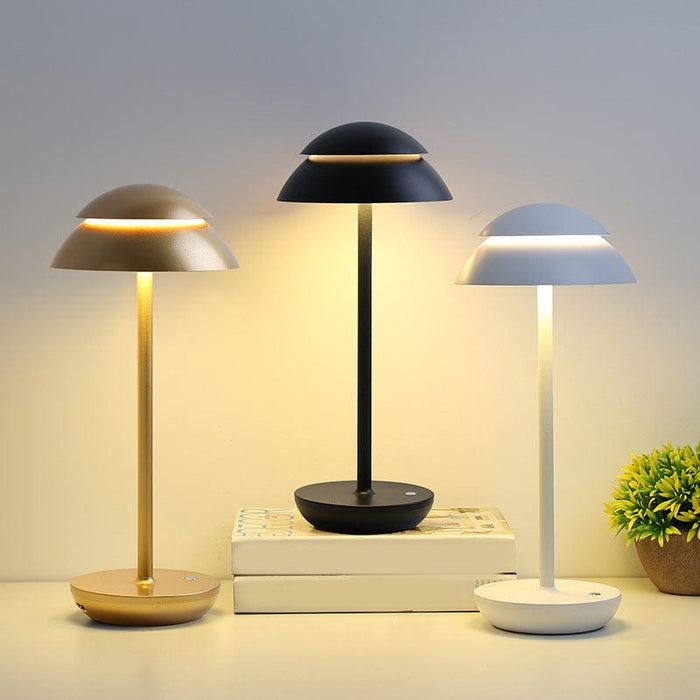 Mushroom Double Dome LED Table Lamp Wireless Touch 5 Finishes | NordaLight