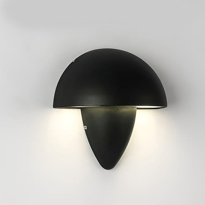 Mushroom Shape Waterproof LED Outdoor Wall Light Modern Exterior Patio Entryway Black White | NordaLight