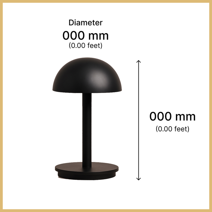 Mushroom Table Lamp black