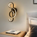 Musical Note LED Wall Sconce Aluminium Modern Decorative Bedroom Hallway Black White | NordaLight