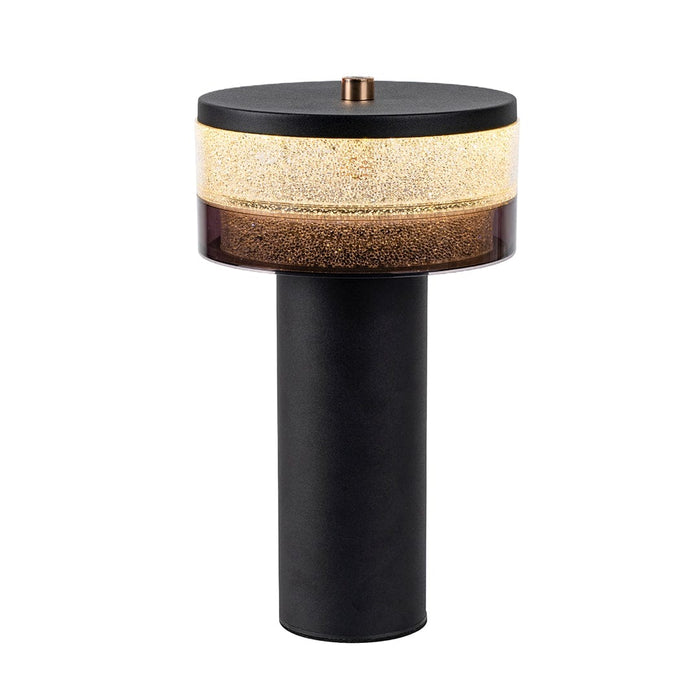 Nordic Cylindrical Iron LED Table Lamp Stepless Dimming USB Rechargeable Black White | NordaLight