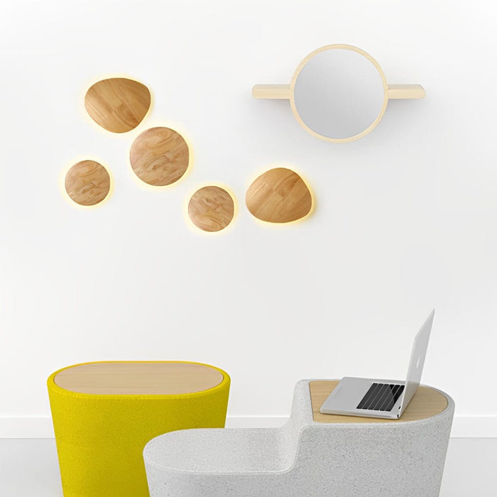 Nordic Wood Wall Sconce Round Oval LED Bedside Warm White Oak Modern Scandinavian | NordaLight
