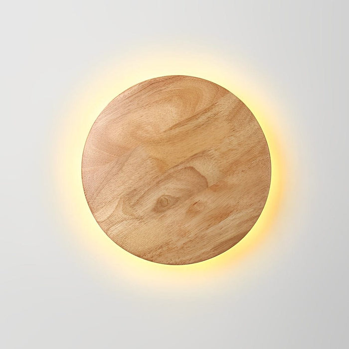 Nordic Wood Wall Sconce Round Oval LED Bedside Warm White Oak Modern Scandinavian | NordaLight
