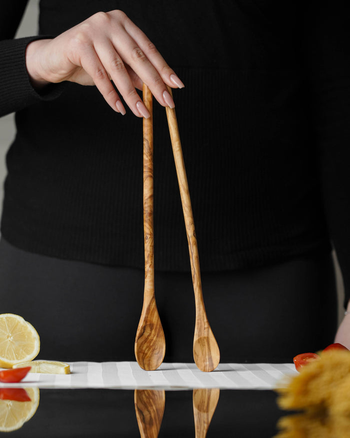 Olive Wood Long-Handled Tasting Spoon