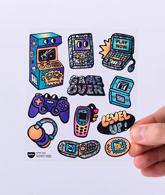 OMY Big Retro Gamer Stickers