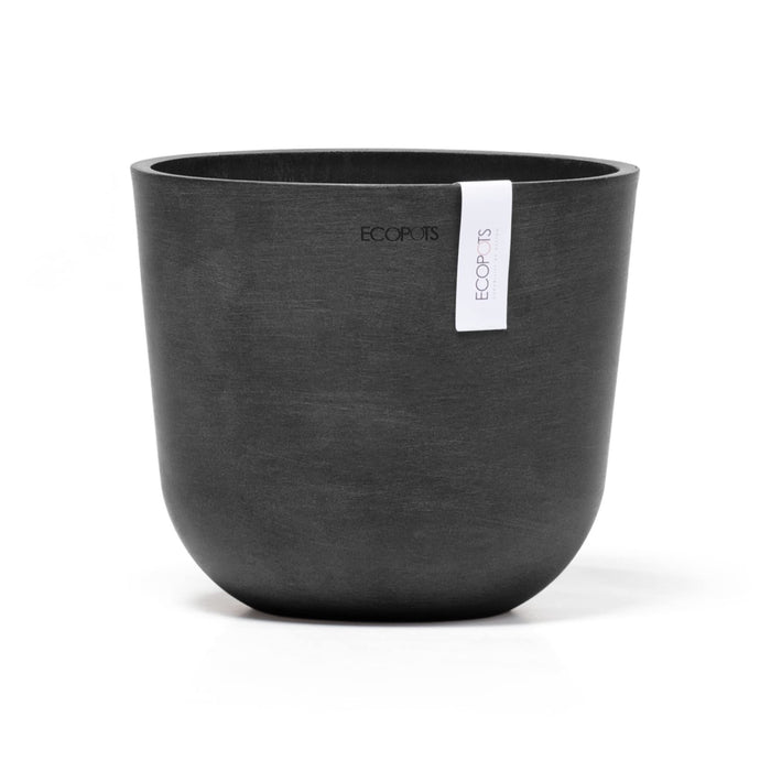 Oslo Small Round Planter - 13.8 in x 13.8 in x 12 in - Dark Grey - Dark Grey,13.75 in x 13.75 in x 12 in,Planter Only