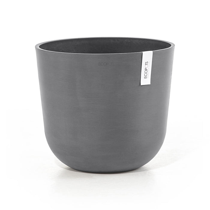 Oslo Small Round Planter - 13.8 in x 13.8 in x 12 in - Grey - Grey,13.75 in x 13.75 in x 12 in,Planter Only