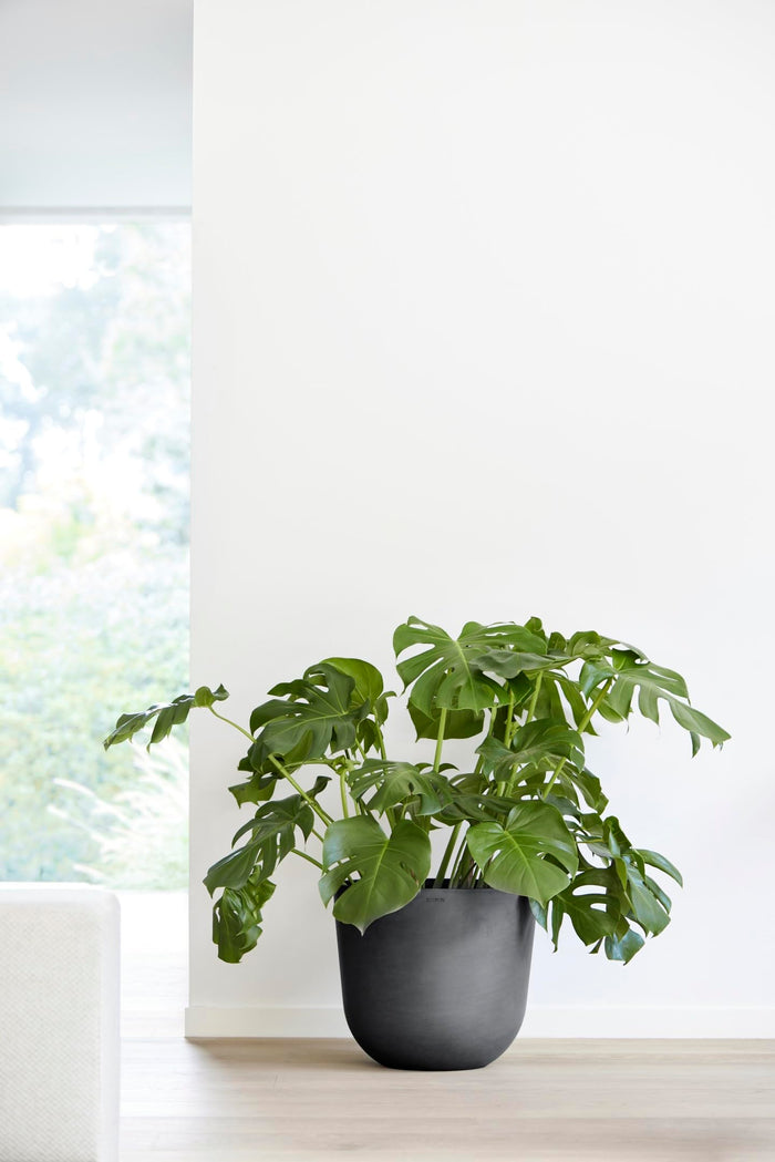 Oslo Small Round Planter - 17.8 in x 17.8 in x 15.5 in - Dark Grey - Dark Grey,17.75 in x 17.75 in x 15.5 in,Planter Only