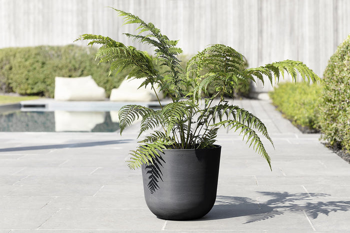 Oslo Medium Round Planter - 21.5 in x 21.5 in x 19 in - Dark Grey - Dark Grey,21.5 in x 21.5 in x 19 in,Planter Only
